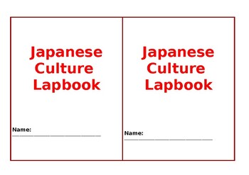 Preview of Japanese Culture Lapbook
