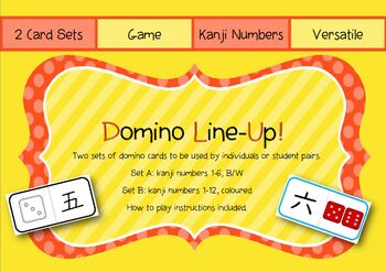 Preview of Japanese Kanji Number DOMINO LINE-UP