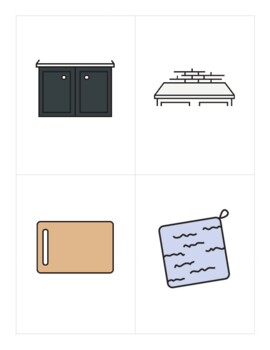 Preview of Japanese Flash cards- Kitchen items