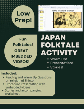 Preview of Japanese Folktale Activity- Full presentation and Activity