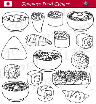 Japanese Food Clipart Bundle Asian Food By I 365 Art Clipart 4 School,Free Crochet Shawl Patterns To Download