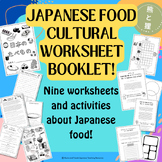 Japanese Food Cultural Worksheet Booklet