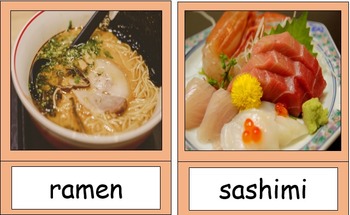 Preview of Japanese Food Terminology Cards