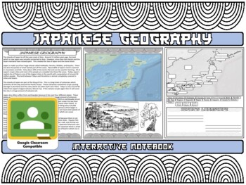 Preview of Japanese Geography - Interactive Notebook - Distance Learning