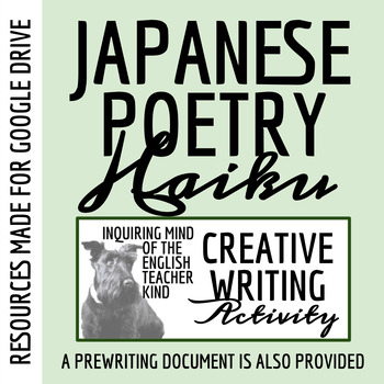Preview of Japanese Haiku Poem Template for High School Creative Writing (Google Drive)
