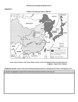 Preview of Japanese Imperialism CRQ Set 1-Cause and Effect (10.5) w/ Answer Key
