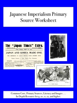 Preview of Japanese Imperialism Primary Source Worksheet