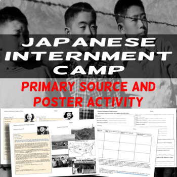 Preview of Japanese Internment Camp DBQ with Primary Source and Poster Activity