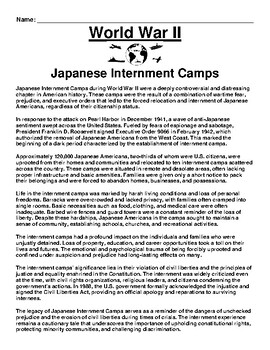 research questions about japanese internment camps