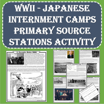 Preview of Japanese Internment Camps Primary Source Stations Activity (PDF and Digital)