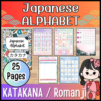 Preview of Japanese : Japan Alphabet Katakana, Romanji, Activity