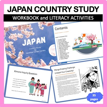 Preview of Japan Booklet (a country study!) No prep workbook for busy Japanese teachers.