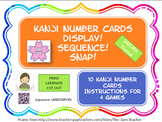 Japanese Kanji NUMBER Cards : Sakura theme