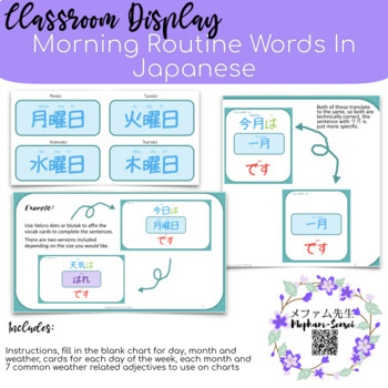 Preview of Japanese Language Morning Chart Display