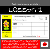 Japanese Language Vocabulary Lesson 1 Kana Hiragana Katakana