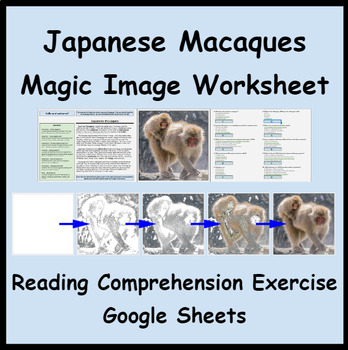Preview of Japanese Macaques - Magic Image - Reading Comprehension Exercise - Google Sheets