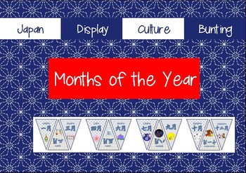Preview of Japanese: Months of the year Bunting
