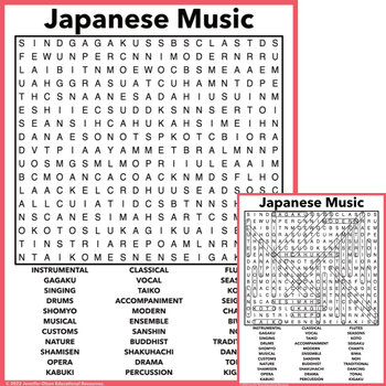 Preview of Japanese Music Word Search