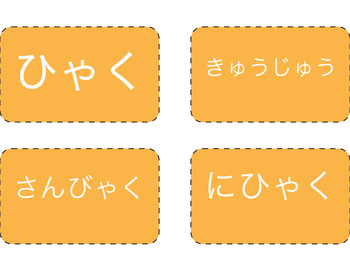 Preview of Japanese Numbers Flash Cards (colorful)
