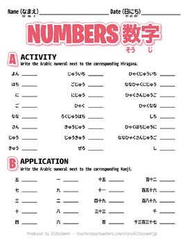 Preview of Japanese Numbers Mastery Check
