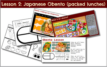 Preview of L02: Japanese Obento Language & Culture Lesson (K, 1st grade, 2nd, 3rd)