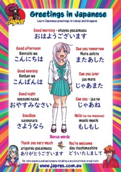 Preview of Japanese Poster - Greetings - 2 versions with or without romaji