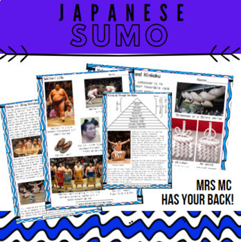 Preview of Japanese Sumo Literacy: Rikishi Sekitori Yokozuna Tsuna Yobidashi Gyoji Tokoyama