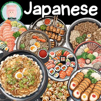 Preview of Japanese Traditional Foods Name Vector Transparent Clip art