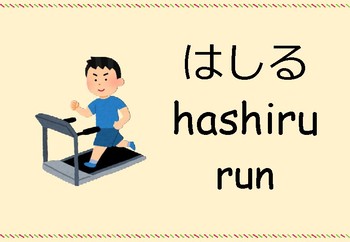 Preview of Japanese Verbs Flash Cards&worksheet