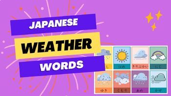 Preview of Japanese Weather Words