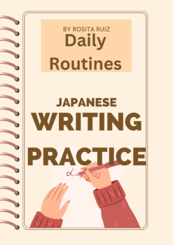 Preview of Japanese Writing Practice- Daily Routines with Flashcards