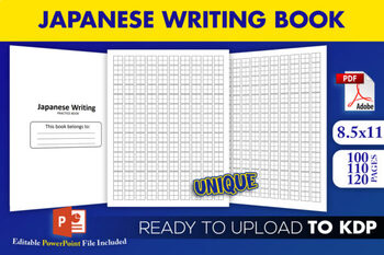 JAPANESE WRITING PRACTICE NOTEBOOK: Large Japanese (Hiragana,  Katakana,…..or Kanji) Practice Notebook, Large print 8.5X11 inch,120 pages,  Graph Paper