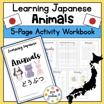 Preview of Japanese for Beginners: Animal Activity Workbook