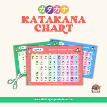 Preview of Japanese print-and-go Katakana Chart for Children