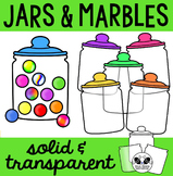 Jars and Marbles Clip Art