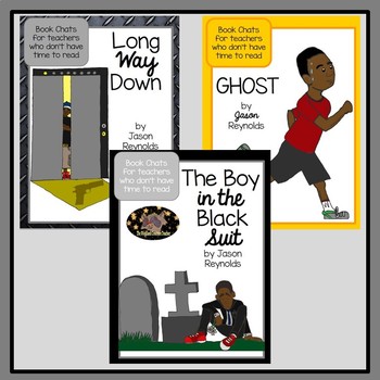 Preview of Jason Reynolds Book Talk Bundle Ghost, Long Way Down, Boy in the Black Suit