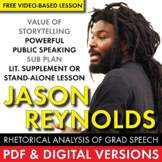 Jason Reynolds FREE Rhetorical Analysis, Public Speaking, PDF & Google Drive