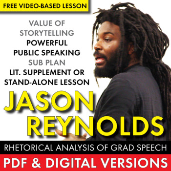 Preview of Jason Reynolds FREE Rhetorical Analysis, Public Speaking, PDF & Google Drive