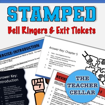Preview of Jason Reynolds' Stamped: Bell Ringers and Exit Tickets with Answer Keys