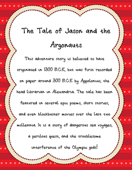 Preview of Jason and the Argonauts: Guided Reading Packet