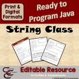 Java 4 String Class Editable Coding Activities & Assessments