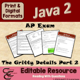 Java AP The Gritty Details Part 2 Reading and Assessment