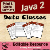 Java Data Classes Reading and Assessment