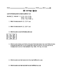 Java Programming - 2D Array Quiz
