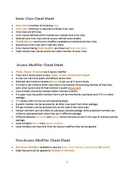 Java Programming Quick Review Cheat Sheet By Download Sam S Teacher Resources