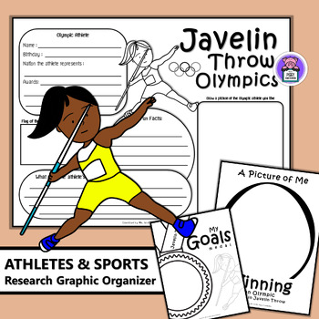 Preview of Javelin Throw Olympics Athletes & Sports Research Graphic Organizers Mini Book