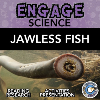 Preview of Jawless Fish Resources - Leveled Reading, Activities, Notes & Slides