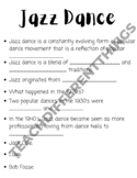 Jazz Dance History & Terminology