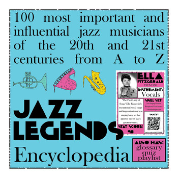 Preview of Jazz Legends Encyclopedia: 100 Musicians from A to Z {BUNDLE PDF/SLIDES)