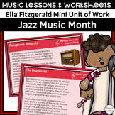 Jazz Music Appreciation Worksheets and Lessons for Ella Fi